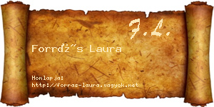 Forrás Laura névjegykártya